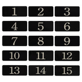Plastic Rectangle Locker Numbered Sticker Room Number Table Number (1-25, Black)